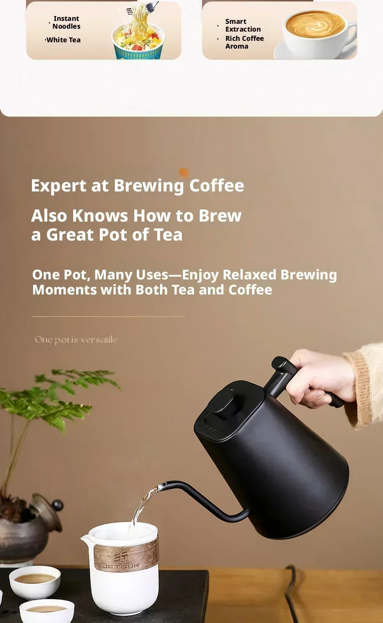 900ML Electric Gooseneck Kettle Constant Temperature Rapid Heating Hand Brew Coffee Pot Gooseneck Kettle Tea Kettle 110V/220V