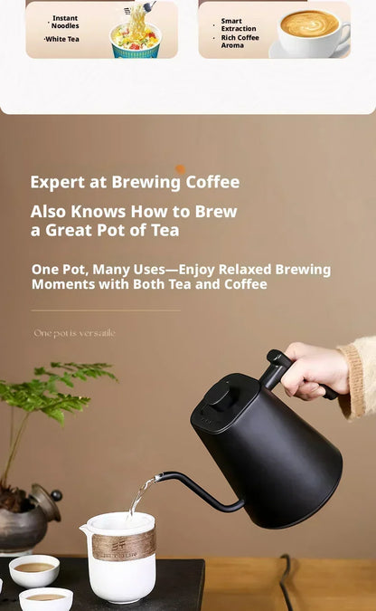 900ML Electric Gooseneck Kettle Constant Temperature Rapid Heating Hand Brew Coffee Pot Gooseneck Kettle Tea Kettle 110V/220V