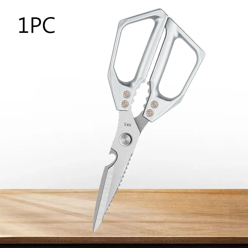 WXCOO Kitchen Scissors Heavy Duty Stainless Steel Cutter Professional Chicken Bone Meat Fish Turkey Vegetables Scissors