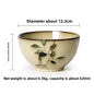 Bamboo Leaf Ceramic Tableware Set Japanese Rice Bowl Large Soup Noodle Bowl Retro Underglaze Hand Painted