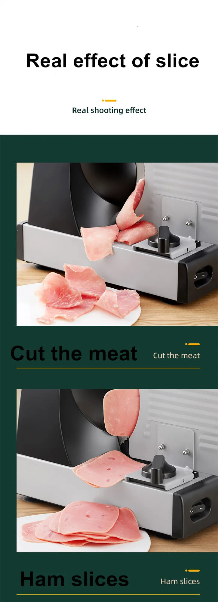 2025 Electric Food Slicer Meat Food Household Desktop Meat Slicer Lamb and Beef Slicers 0-22mm Bread Ham Meat Cutting Machine