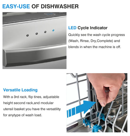 Automatic Dishwasher Machine Household Dishwasher Commercial Drawer Dishwashers for Home Kitchen Dish Washer