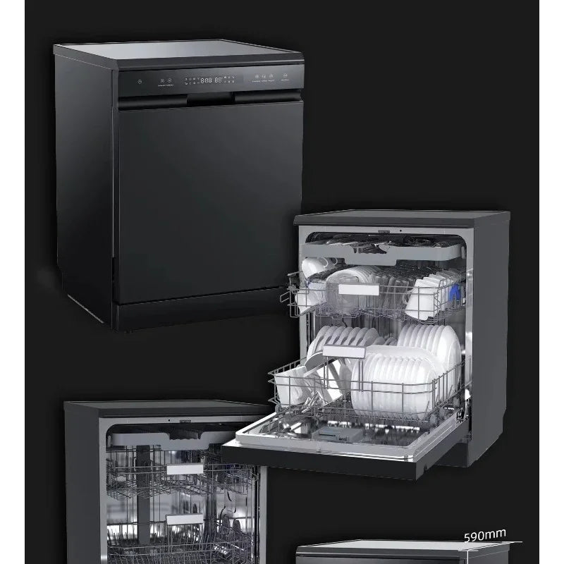 High-efficiency Multi-functional Button Fully Automatic Kitchen Dishwasher with Large Capacity Drying Function