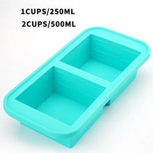 1PC 2/4/6Grid Silicone Freezer Mold with Lid Refrigerated Food Storage Box Food Box Ice Tray Mold Ice Box Fresh-keeping Box