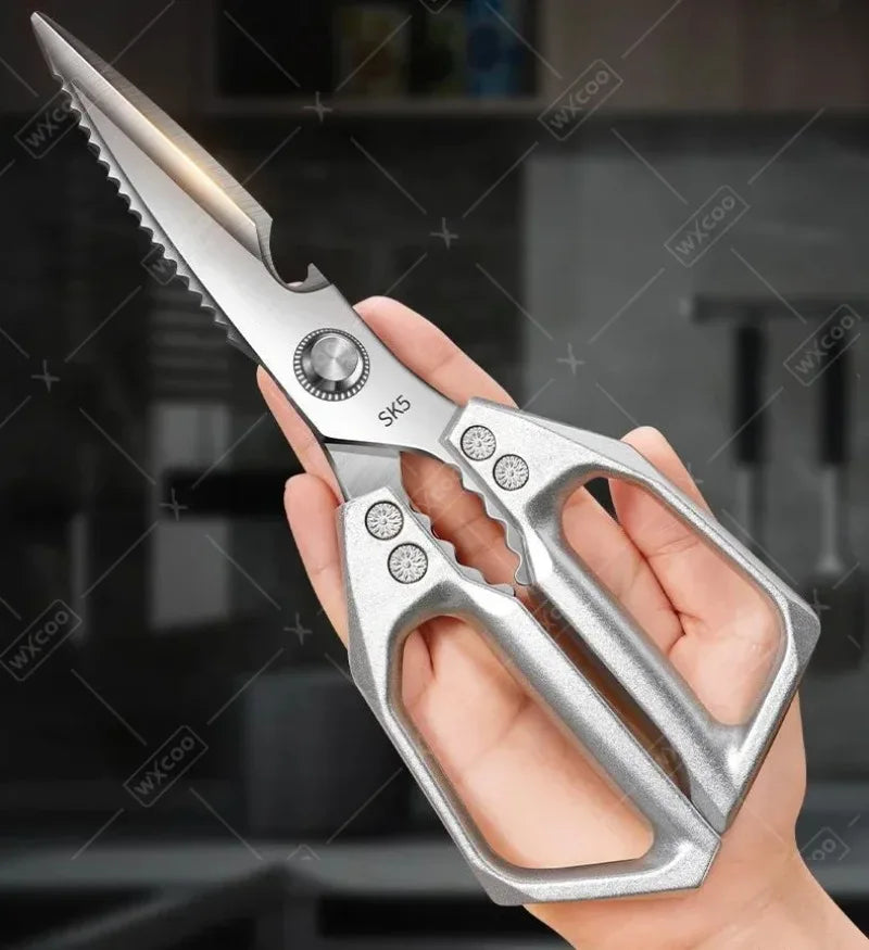 WXCOO Japanese Household Kitchen Scissors SK5 Stainless Steel Multi-Purpose Shears Specialized Heavy-Duty Chicken Bone Scissor
