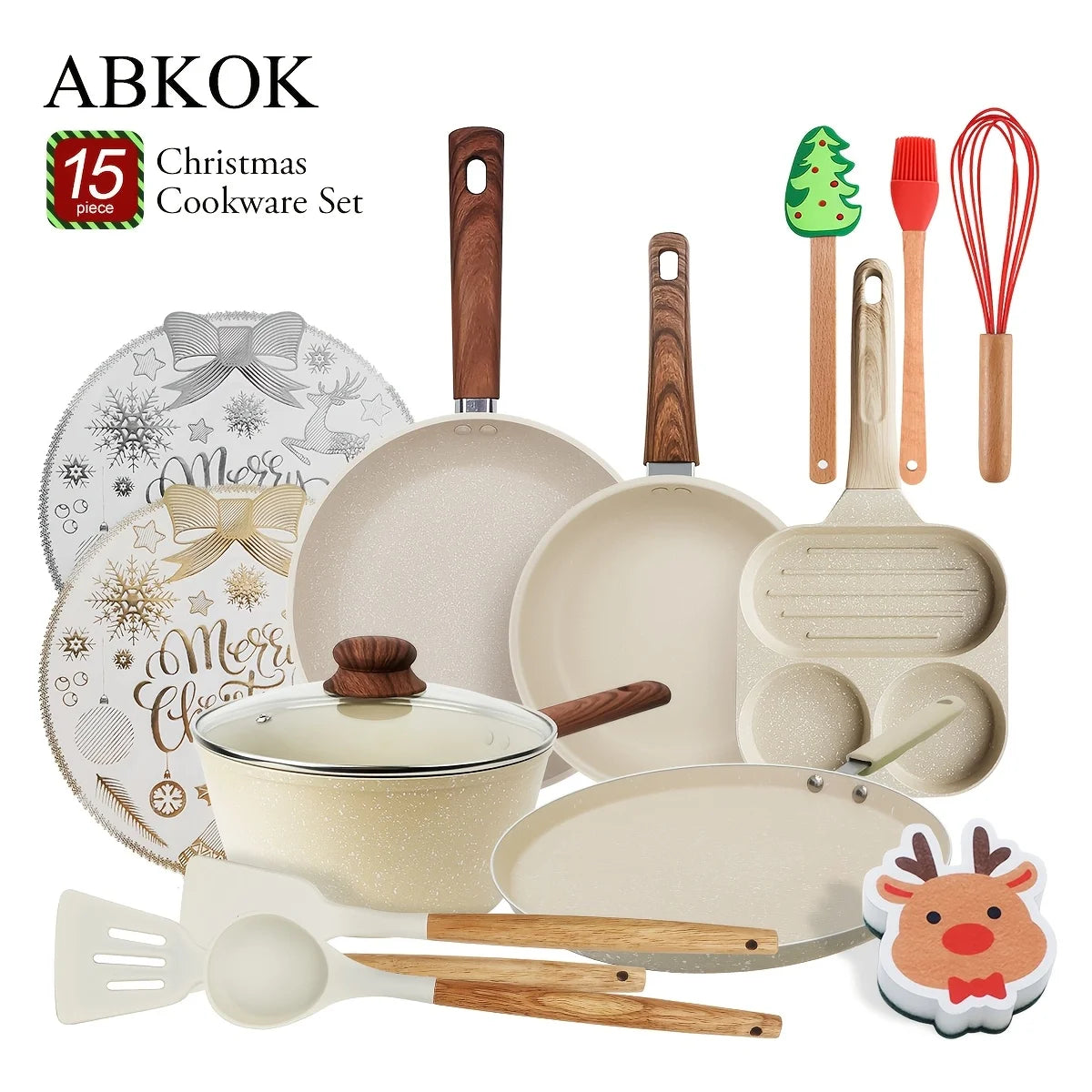 15/12/7pcs POTS And Pans Set, Non-stick Cookware Set, Induction Cookware Non-stick Cooking Set, Including Frying Pan, Pan, Steam