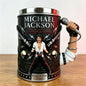 300ml Michael Jackson Beer Mug 304 Stainless Steel Liner Premium Resin Exterior Cup
