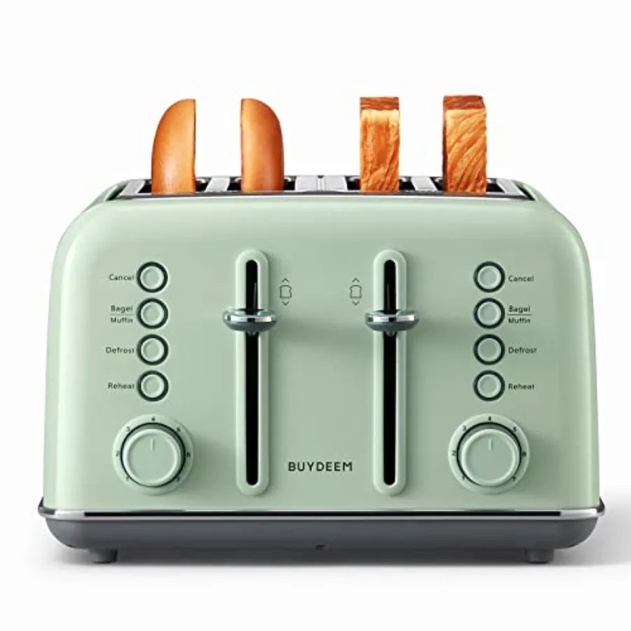 DT620 Toaster Extra Wide Slots Retro with High Lift Lever Bagel and Muffin Function Removal Crumb Tray 7-Shade Settings