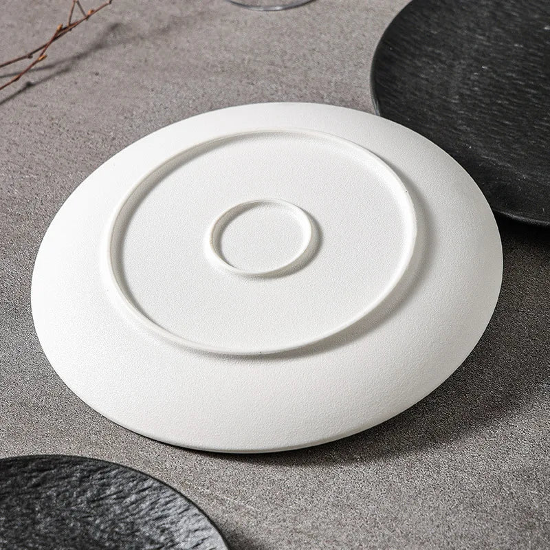 ceramic tableware, steak plates, stone pattern frosted salad plates, fruit plates, restaurant , western food