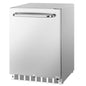 HCK 24 Inch Under Counter Double Drawer Fridge, Stainless Steel Outdoor Beverage Refrigerator for Patio, Built-in Beverage Fridg