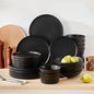 vancasso 18/24 Piece PLAYB Ceramic Plate Set Reactive Glaze Stoneware Dinnerware Set with 6PCS Dinner Plate/Dessert/Cereal Bowl