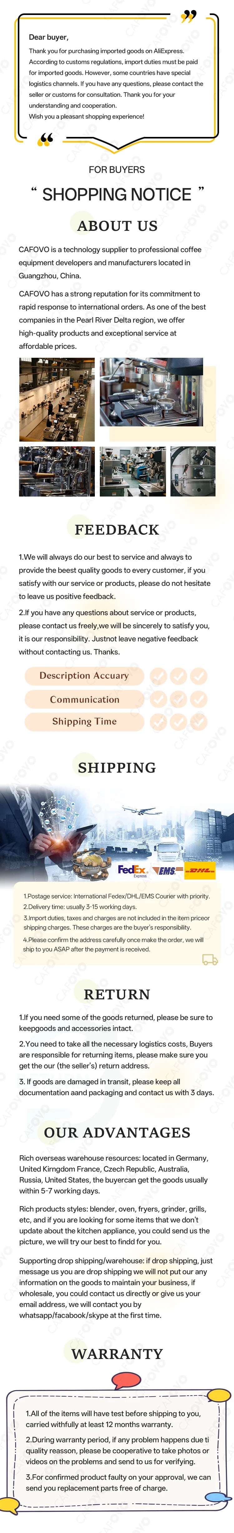 CAFOVO AE05 Fully Automatic Espresso Machine 19Bar Pump One-Touch Americano Cappuccino Latte Coffee Machine for Home 220V