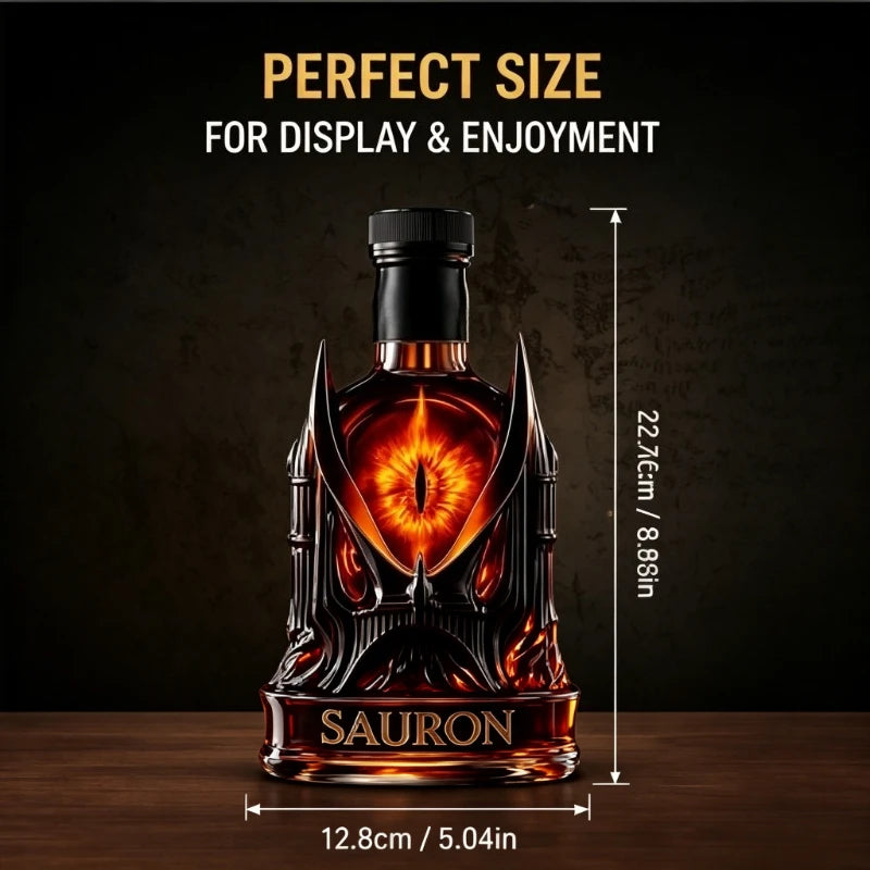 Fantasy Eye Whiskey Decanter Bottle – Gothic Style Glass Liquor Decanter for Bourbon Scotch, Unique Collectible Barware Gift