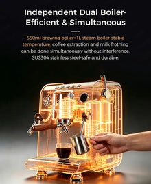 CAFOVO G3148E Commercial Espresso Machine Dual Boiler Rotary Pump TFT Pressure Profiling 9Bar PID Coffee Machine Café Barista