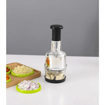 Hot Kitchen Magic Onion Chopper Vegetable and Fruit Salad Onion and Garlic Food Stainless Steel Handheld Chopper Slicer Peeler Vegetable Cutter Vertical Manual Chopper