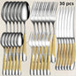 30pcs Diamond Star Cutlery Set Dinner Knife/Fork/Spoon Included for Women Wedding Party Table Setting Christmas Gift