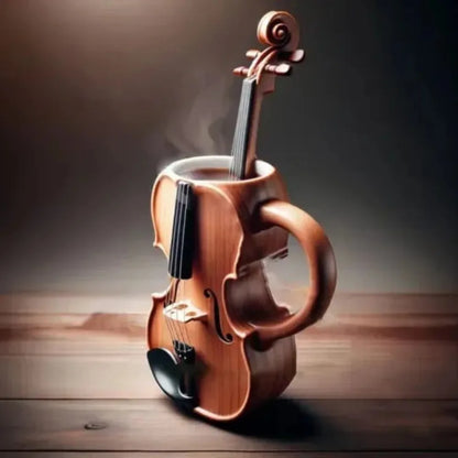 Resin Musical Instrument Coffee Mug Guitar Pattern Durable Coffee Cup Handcrafted Guitar Shaped Coffee Cup for Home Kitchen