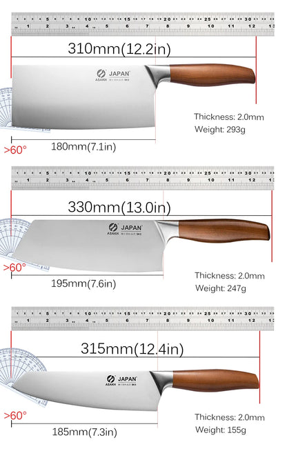 Professional Japanese Kitchen Chef Knife Set Meat Fish Slicing Vegetables Cutter Stainless Steel Butcher Cleaver Knife with Box
