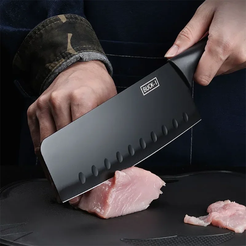 PLYS Sharp Black Steel Kitchen Knife Set Stainless Steel Fruit Knife Household Knife Multifunctional Chef Knife