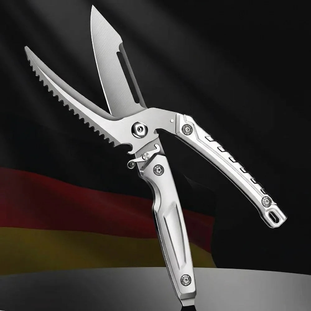 Heavy-duty Stainless Steel Kitchen Scissors, Sharp Multifunctional Food Shears for Cutting Poultry Bones C2612