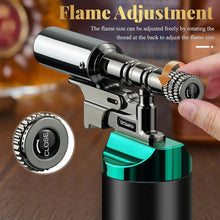 Spray Gun Inflatable Lighter Strong Blue Flame Adjustable Flame Size 360° Inverted Use Outdoor Home Use Gadgets