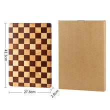 1 Pc End Grain Cutting Board Heavy Duty Rubber Wood Chopping Board Flippable Serving Board For Meat Bread Fruits Vegetable JT549