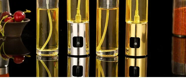 Glass Spray Bottle Kitchen Tool Spray Oiler Seasoning Condiment Bottle Pump Oil Pot Leak-Proof Grill BBQ Sprayer Oil Dispenser
