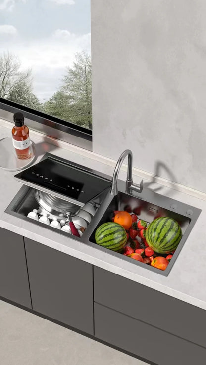 Compact Top Load Dishwasher, 4 Sets Capacity Stainless Steel Dish Washer, 3-in-1 Odor-Free Storage with Child Lock, Heavy Duty
