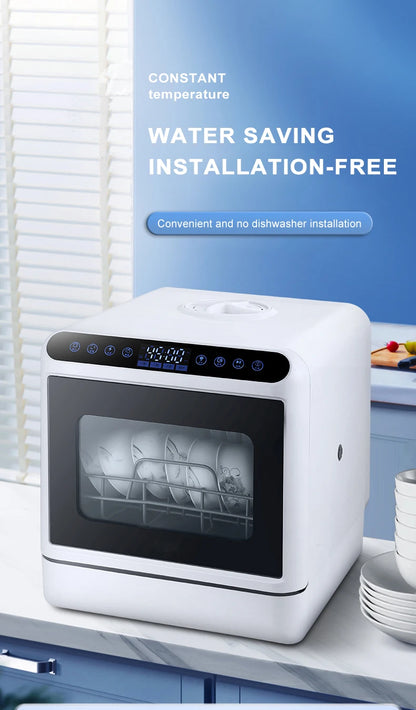 Table Top Dishwasher Home Mini Countertop Dishwasher 5 Sets Water tank Portable RV Fully Automatic Dishwasher Factory