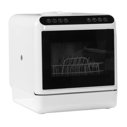 Countertop Dishwasher No Hookup Needed Automatic Dishwasher 360° Dual Spray High-Temp& Air-Dry Function for Apartments