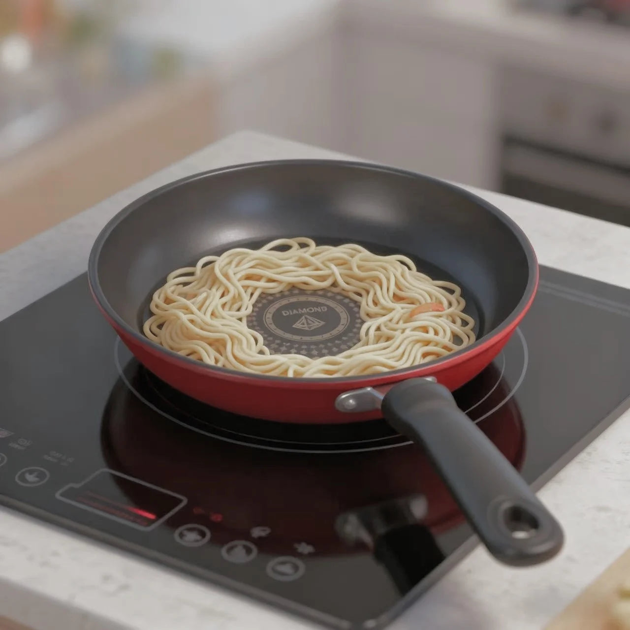 Pan non-stick pan universal induction cooker gas stove suitable for household fried eggs steak pancake pan small wok frying pan.