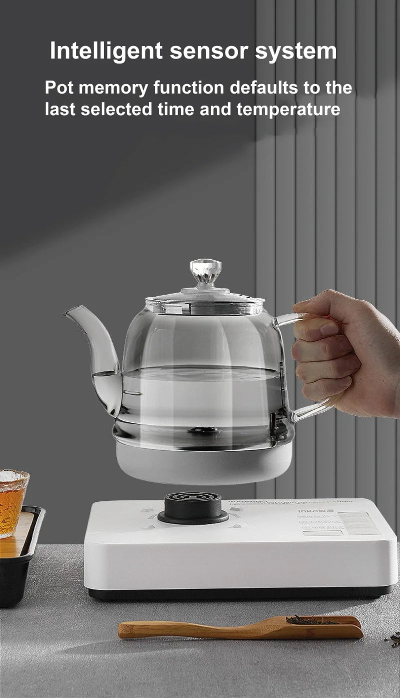 1350W Multifunction Automatic Bottom Electric Kettle Temperature Control Glass Teapot Home Tea Brewing Machine Auto Power Off 1L