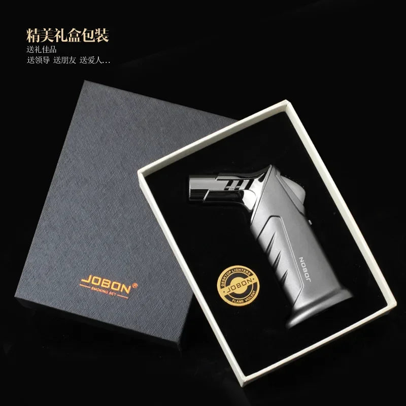 JOBON-Portable Cigar Lighter, Blue Flame, Direct Injection, High-end Cocktail Smoke Lighter, Home Outdoor Airbrush Men's Gadget