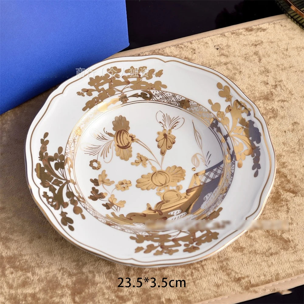 Italian Ceramic Mug Plate Tableware Afternoon Tea Coffee Cup And Saucer Kitchen Accessories Western Food Tableware Set