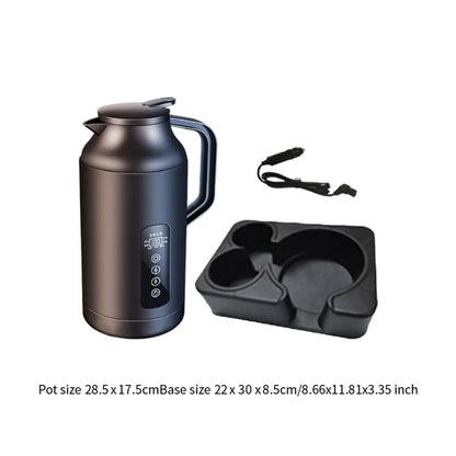 1.5L Kettle Boiler Large Capacity High Power Good Insulation 12V 24V Universal for Outdoor Camping Home Use Truck Road Trip