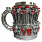 2025 V6 V8 Makeup Creative Resin Stainless Steel Water Cup Personalized Wine Cup Gift Decoration Coffee Mug Cool Idea