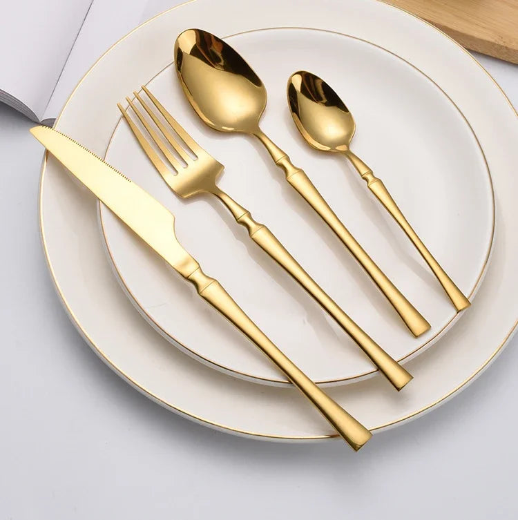 30/40/60pcs Silver Flatware Set Stainless Steel Tableware Knife Fork Coffee Spoon Dinnerware Dishwasher Safe Dinner Cutlery