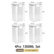 1-5PCS Sealed Jars Large Capacity Waterproof Transparent Scene Kitchen Candy Dried Grain Storage With Lid Fridge Storage Tank