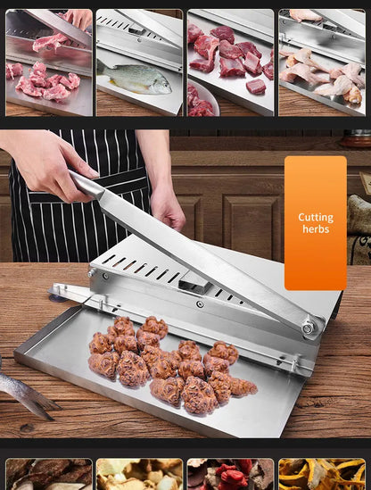 Commercial Frozen Meat Slicer Bone Cutting Tool Stainless Steel Minced Lamb Bone Meat Cutter Chicken Duck Fish Cutting