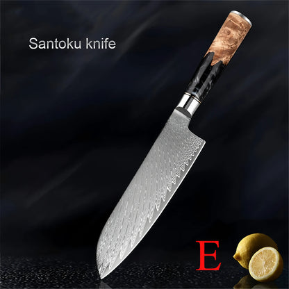 1PC,Japanese 67 Layer Damascus Steel Kitchen Knives Meat Utility Knife Kitchen Cleaver knife Cooking knife Home Kitchen stuff