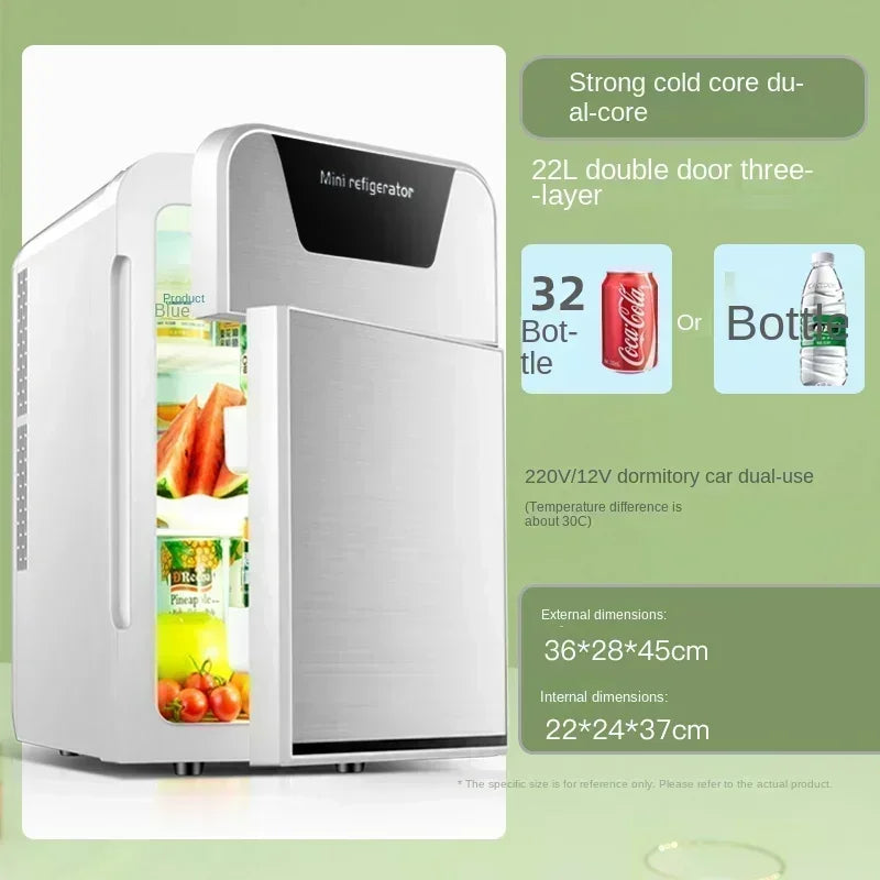 220V Mini Refrigerator Small Household Dormitory Car Mounted Refrigerator Mini Student Refrigeration Single Person Small  HCA1