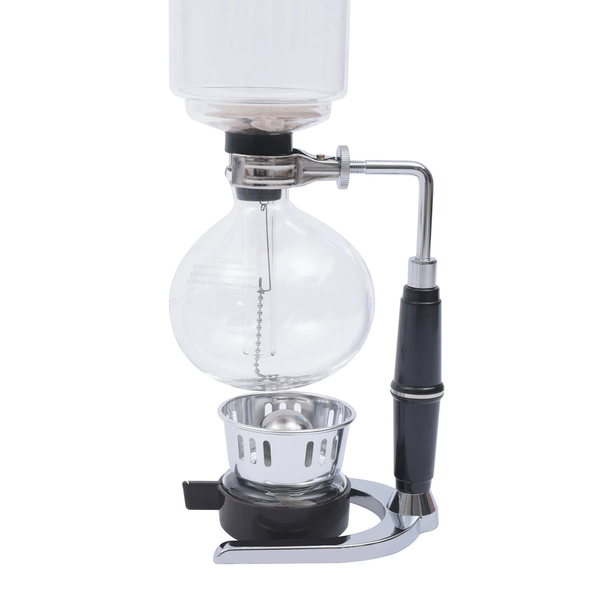 500ml Tabletop Siphon Pot Syphon Coffee Maker 5.12x3.74x14.76in Siphon Vacuum Coffee Maker Borosilicate Glass Stainless Steel for Home, Coffee Shop, Office