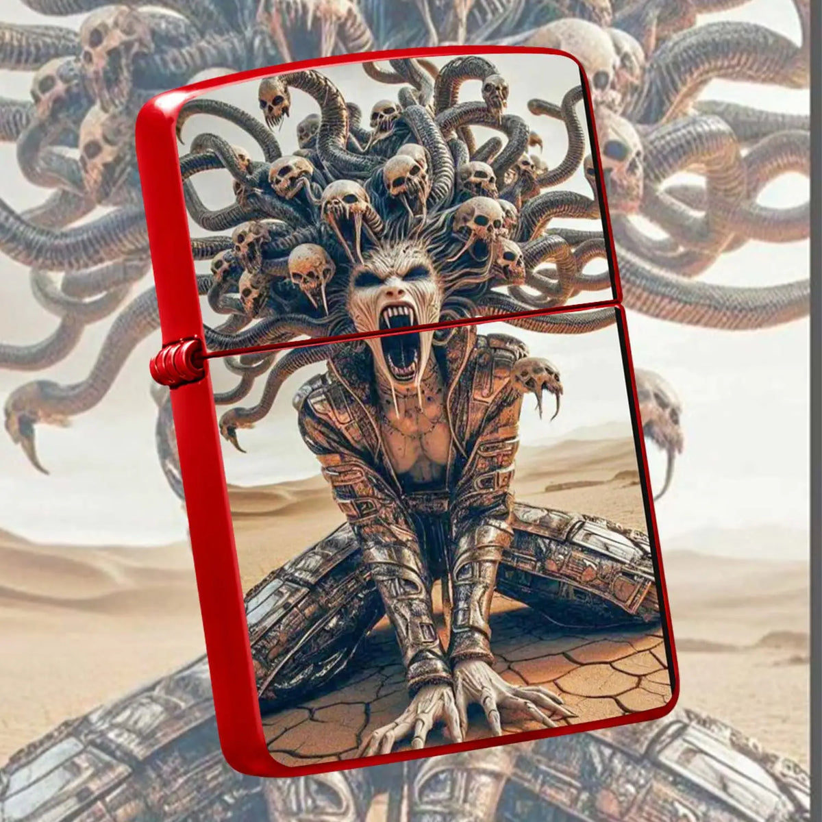 Creative Gorgon Lighter Desert Fantasy Myth Themed Unique Art Decor Gift For Friends Partner Daily Outdoor Use Edgy Weird Aesthetic Portable Full-Scene Applicable Cool Personalized Collectible A Humorous And Interesting Light