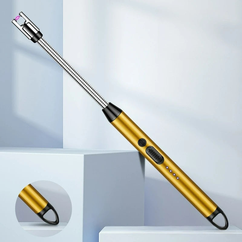Home Kitchen Gas Stove Candles Outdoor BBQ Igniter, Rechargeable USB Windproof Lighter Smoking Accessories, Lighters Smoking