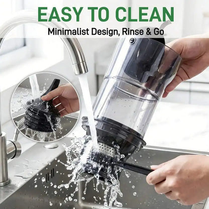 Cold Press Juicer, Slow Masticating Juicer Machine With Large Chute For Whole Fruits & Vegetables, Space-Saving Juice Extractor