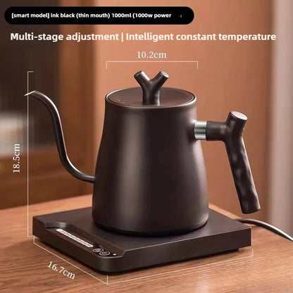 1L Gooseneck Electric Kettle, Auto-Thermostatic Pour-Over Coffee&Tea Water Heater & 7-Temp Control (45-100°C) for Home/Hotel Use