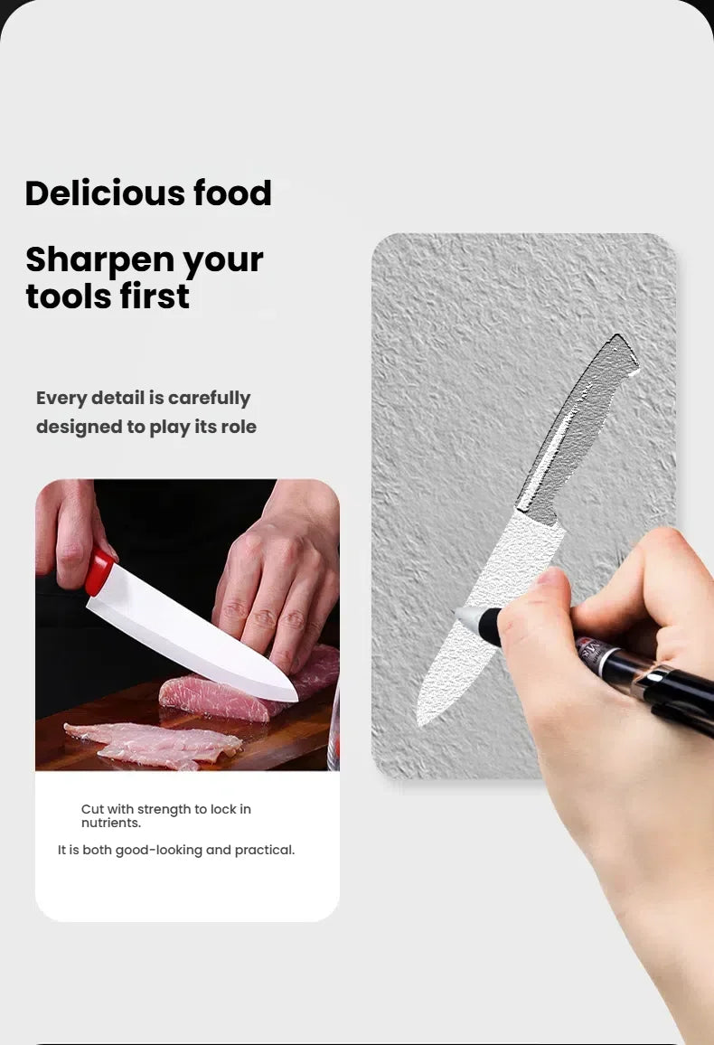 Ceramic Knife 4 5 6 Inch Knives Kitchen Set White Blade Chef Utility Paring Vegetable Slicing Ceramic Knives Kitchen Accessories