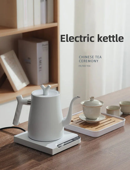1000W Gooseneck Electric Kettle Hand Brewing Coffee Pot Smart Temperature Control Teapot 1.0L Slender Mouth Pot Boil Water Jug