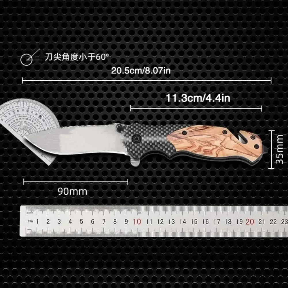 Household sharp multifunctional folding knife EDC pocket knife, suitable for outdoor camping and fishing emergency rescue knife
