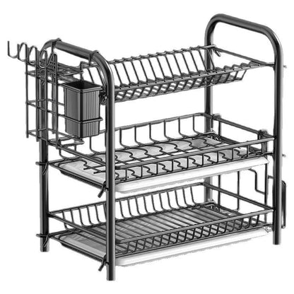 Dish Storage Rack Kitchen Shelf Dish Drain Rack Bowl Rack Cupboard Chopsticks Storage Box